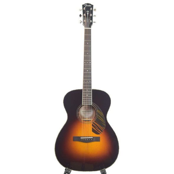 Used Fender PO-220E Orchestra Acoustic Guitar - 3-Color Vintage Sunburst