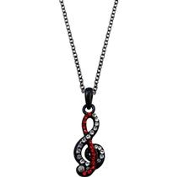 black music g clef necklace