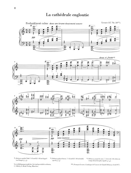 La cathedrale engloutie - Piano Solo