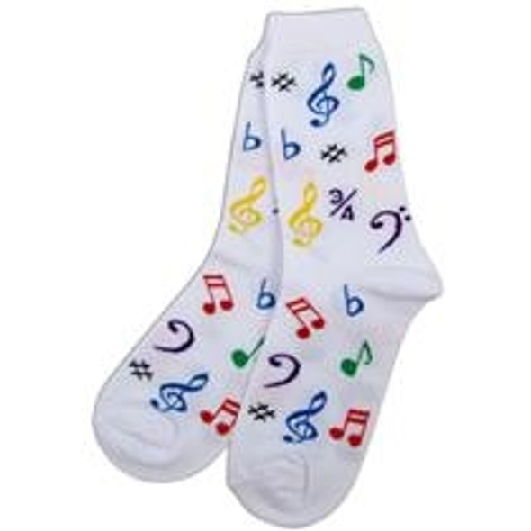 socks with music motif
