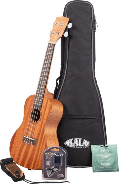 Kala KA-15C Satin Mahogany Concert Ukulele Bundle