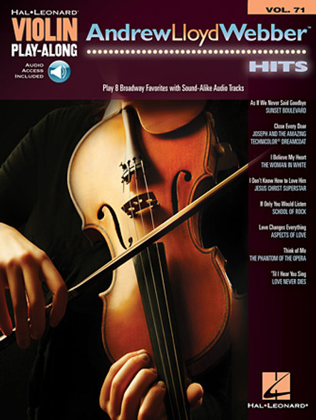 Andrew Lloyd Webber Hits
Violin Play-Along Volume 71
Violin Play-Along Softcover Audio Online