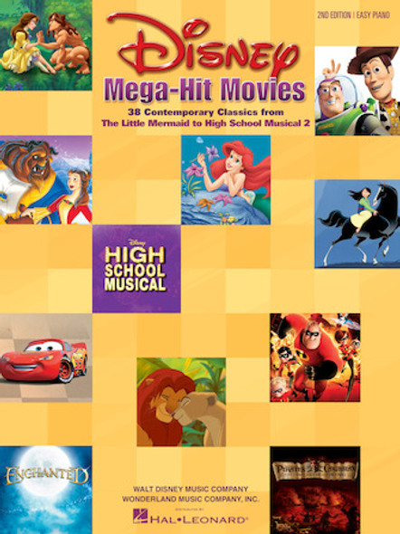 Disney Mega-Hit Movies
38 Contemporary Classics from The Little Mermaid to High School Musical 2
Easy Piano Songbook Softcover