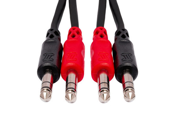 Hosa CSS-202 Stereo Interconnect Cable - Dual 1/4" TRS / Same - 2 meter