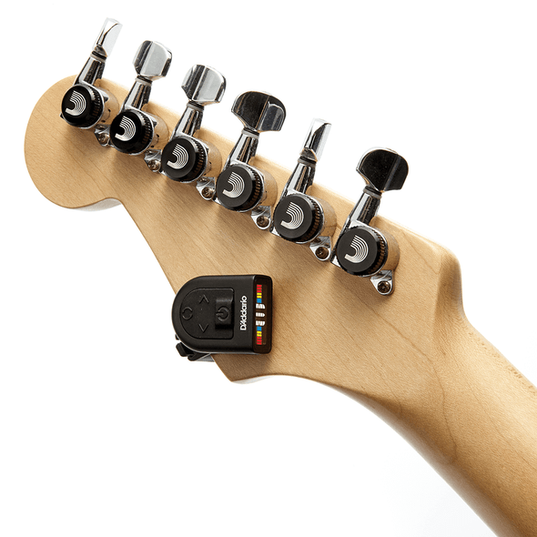 D'Addario PW-CT-12 Micro Headstock Tuner - on guitar