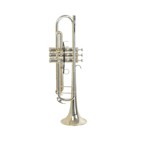 Used Yamaha YTR-8335IIGS Xeno Bb Trumpet - Silver Plated/Gold Brass Bell - 567419 - left side