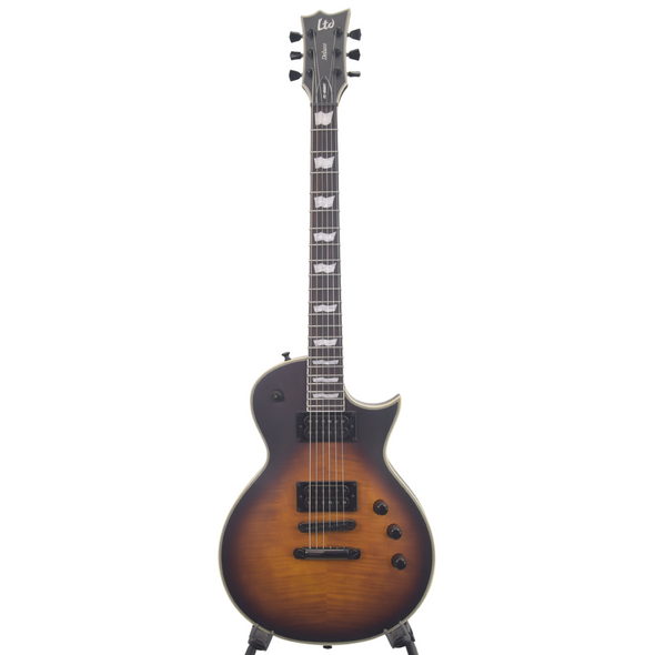 LTD EC-1000T CTM Flame Maple Electric Guitar - Tobacco Sunburst Satin