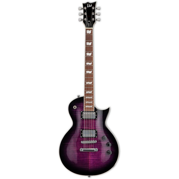 ESP LTD EC-256 Flame Maple Electric Guitar - Purple Sunburst