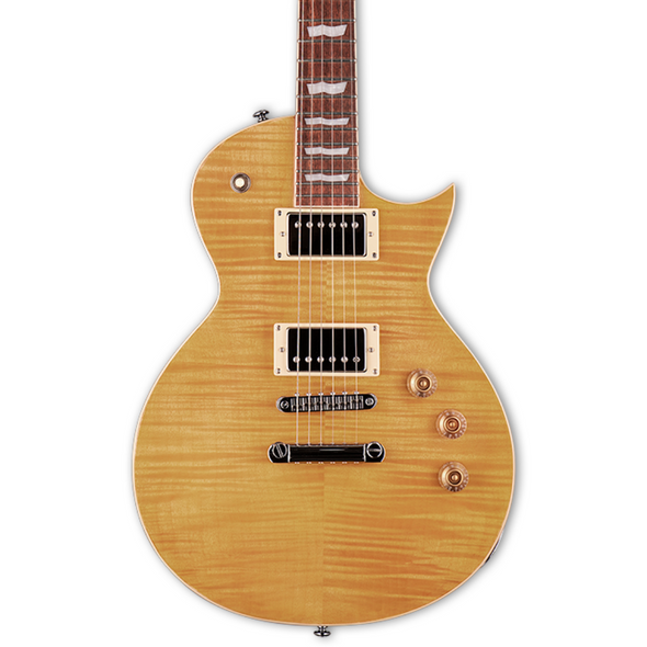 ESP LTD EC-256 Flame Maple Electric Guitar - Vintage Natural