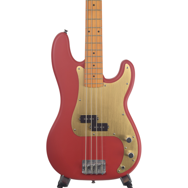 Squier 40th Anniversary Vintage Edition Precision Bass Guitar - Satin Dakota Red