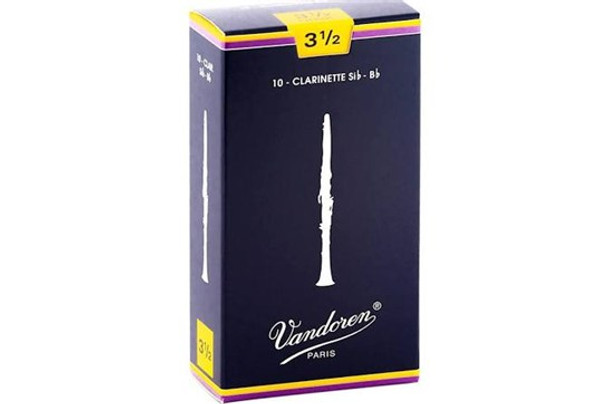 Vandoren Traditional Clarinet Reeds Strength 3.5 - Box of 10