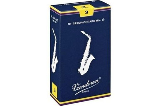 Vandoren Traditional Alto Saxophone Reeds Strength 3 (Box of 10)