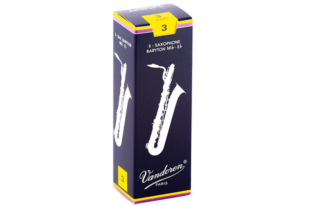 Vandoren Baritone Saxophone Reeds Strength 3 - Box of 5