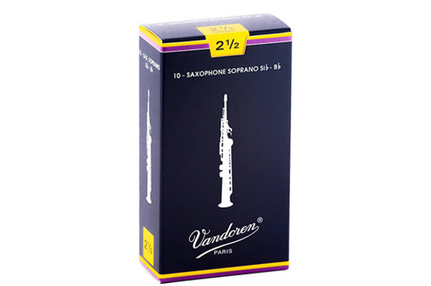 Vandoren Soprano Saxophone Reeds Strength 2.5 - Box of 10