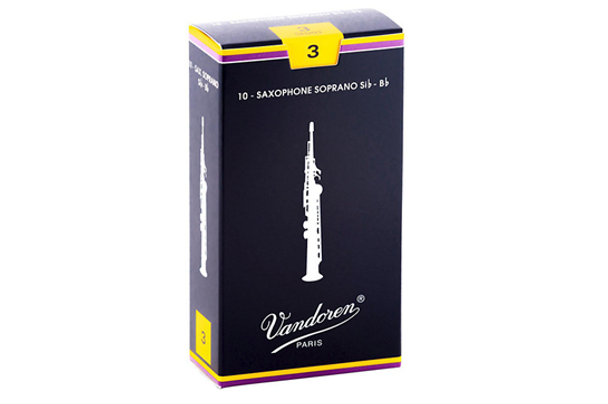 Vandoren Soprano Saxophone Reeds Strength 3 (Box of 10)