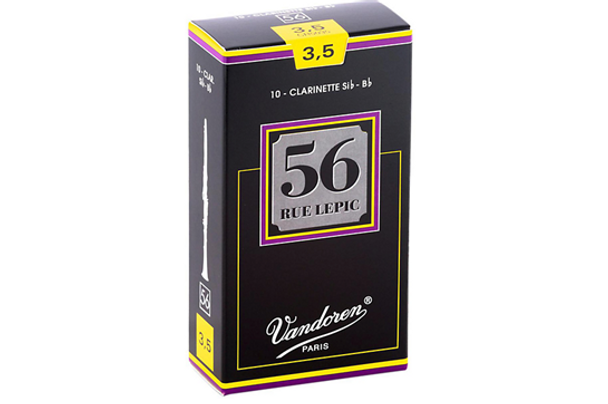 Vandoren 56 Rue Lepic Bb Clarinet Reeds Strength 3.5 (Box of 10)