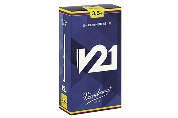 Vandoren V21 Bb Clarinet Reeds Strength 3.5 Plus (Box of 10)