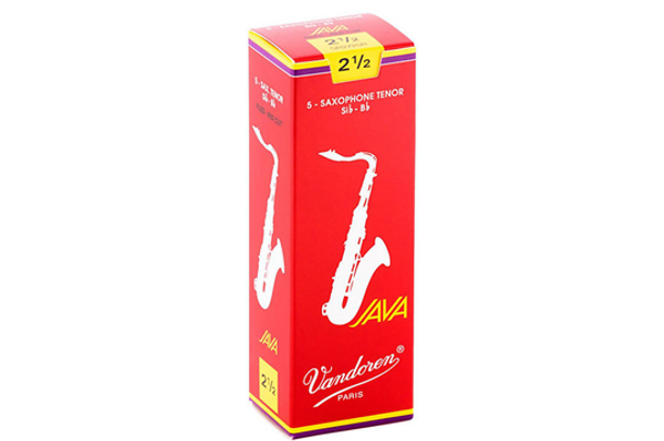 Vandoren Java Red Tenor Saxophone Reeds Strength 2.5 (Box of 5)
