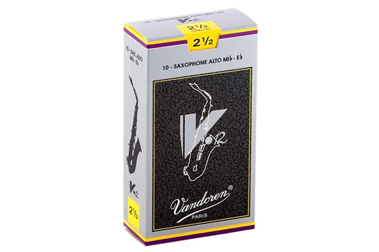 Vandoren V12 Alto Saxophone Reeds Strength 2.5 - Box of 10A