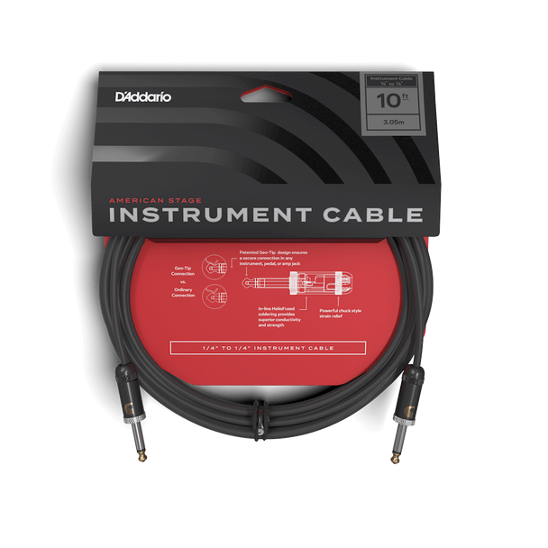 D'Addario PW-AMSG-10 American Stage Instrument Cable 10'
