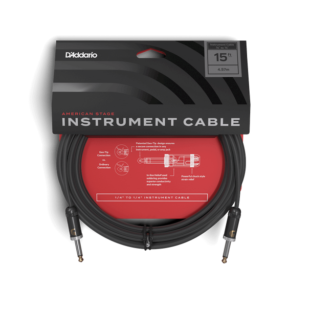 D'Addario PW-AMSG-15 American Stage Instrument Cable 15'
