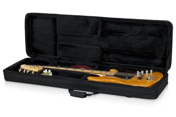 Gator GL-BASS Lightweight Polyfoam Bass Guitar Case open with bass