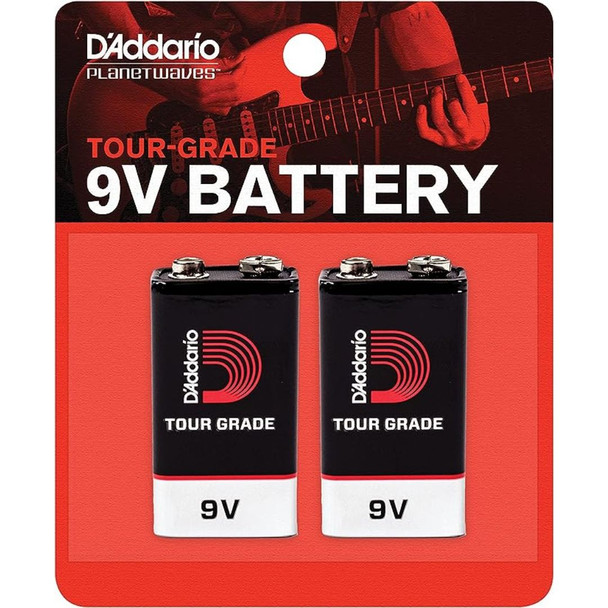 D'Addario 9V Alkaline Battery - 2pk