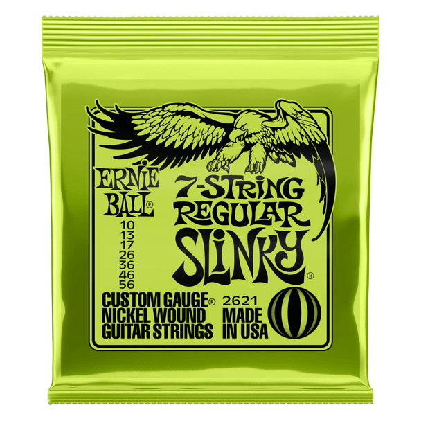 Ernie Ball 2621 Regular Slinky 7-String Electric Guitar Strings .010-.056