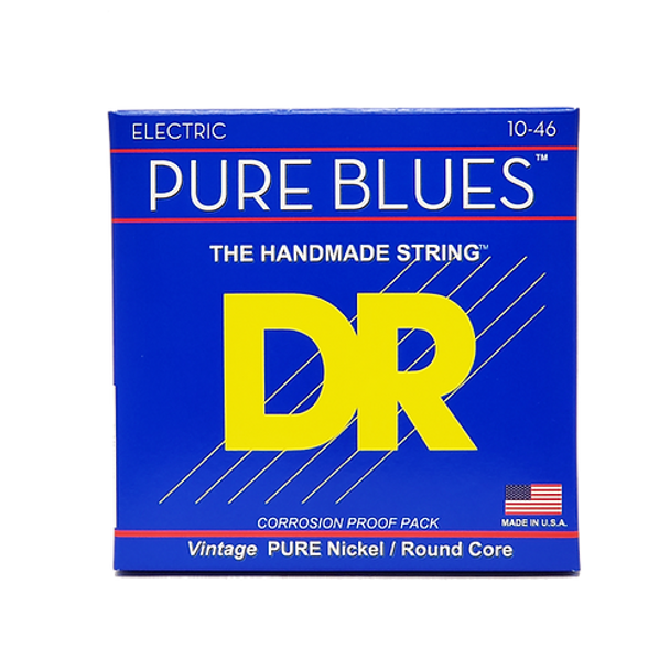 DR PURE BLUES - Pure Nickel Electric Guitar Strings: Medium 10-46