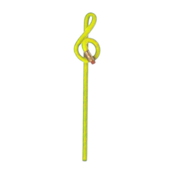 Treble Clef Pencil - Yellow