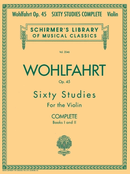 Sixty Studies for the Violin Complete - cover view