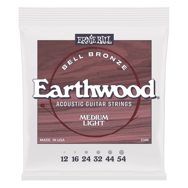 Ernie Ball Earthwood Medium Light Bell Bronze Acoustic Guitar Strings - .012-.054