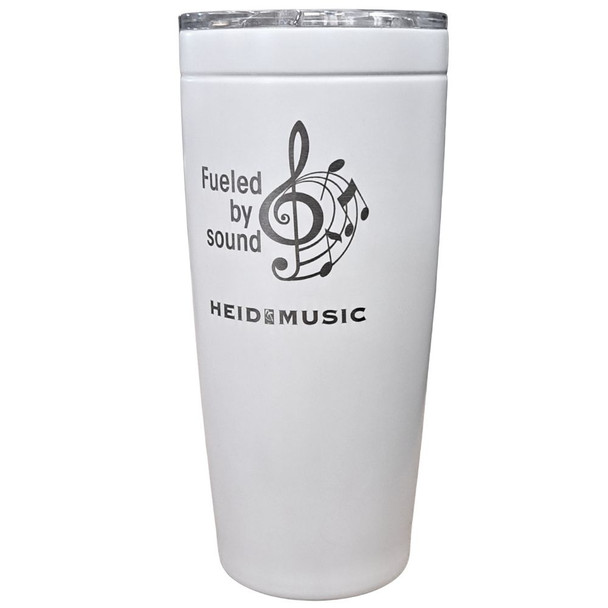 Heid Music "Fueled by Sound" 20 oz Vacuum Tumbler - White