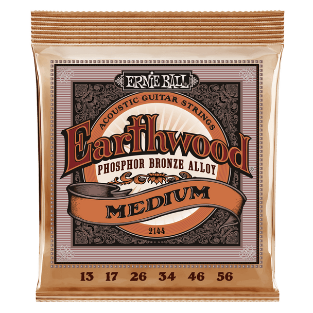 Ernie Ball Earthwood Medium Phosphor Bronze Acoustic Guitar Strings - 13-56 Gauge