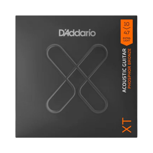 D'Addario XTAPB1047 XT Phosphor Bronze Extra Light Acoustic Guitar Strings - .010-.047