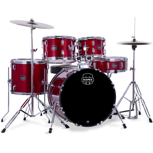 Mapex Comet 5-Piece Complete Drum Set - Infra Red, 22 inch