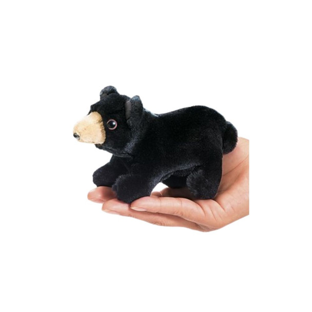 Folkmanis Mini Black Bear Finger Puppet
