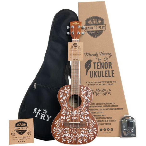 Kala Mandy Harvey Signature Tenor Ukulele Pack