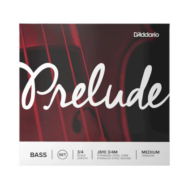 String Set, Bass 3/4 Prelude Medium J610 3/4M D'Addario