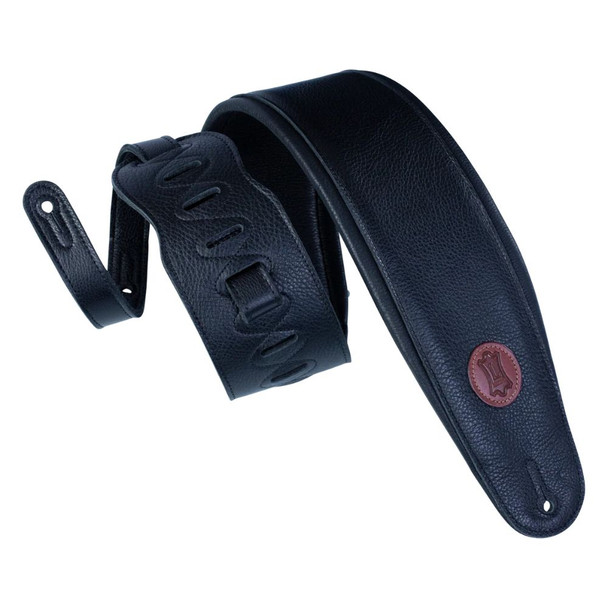 Levy's 4.5 inch Garment Leather Padded Guitar Strap - Black