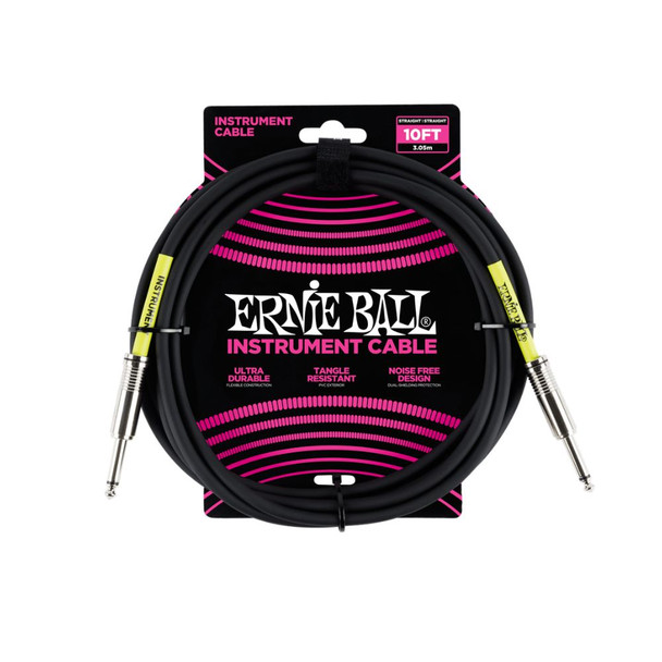 Ernie Ball Classic Instrument Cable Straight/Straight - 10 foot - Black
