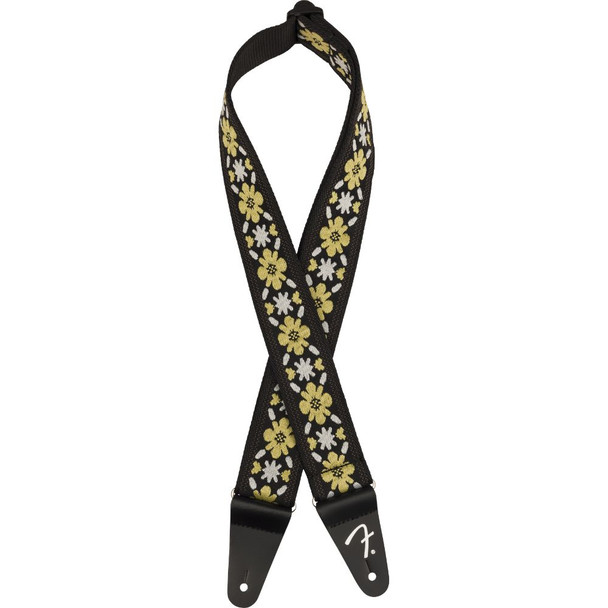 Fender Pasadena Woven Strap - Yellow Clover