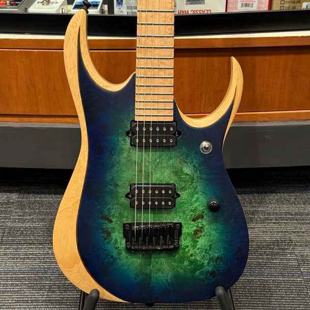 Used Ibanez Iron Label RGDIX6MPB Electric Guitar - Surreal Blue Burst (7 lb 1 oz)