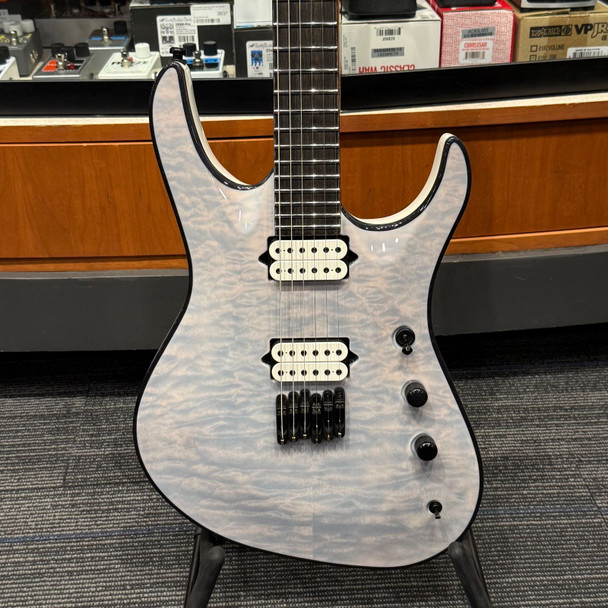 Used Jackson USA Chris Broderick Signature Soloist HT6- Transparent White
