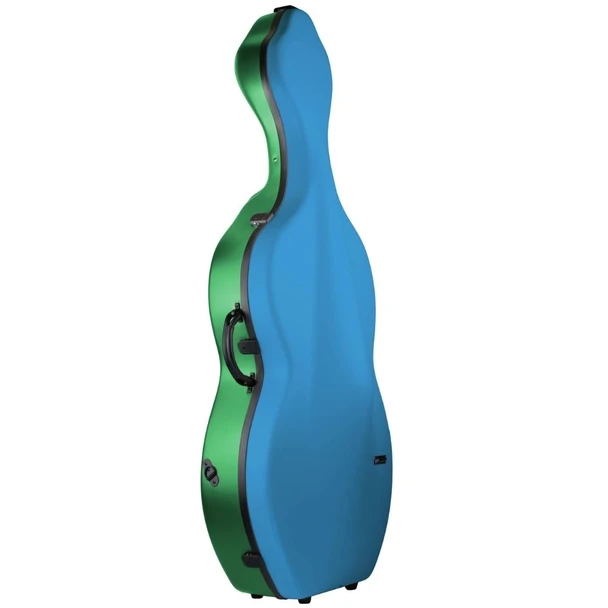 BAM Bonbon Cello Case with Wheels - Blue / Green