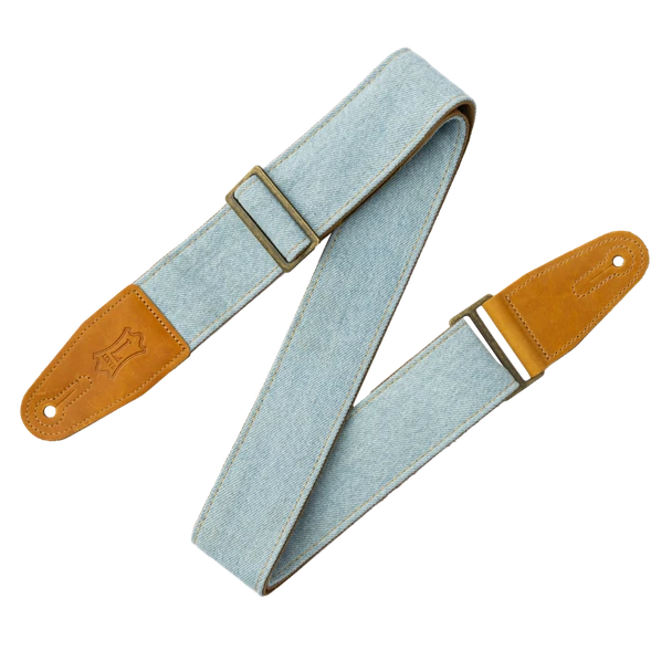 Levy's 2 inch Denim Series Guitar Strap - Light Blue