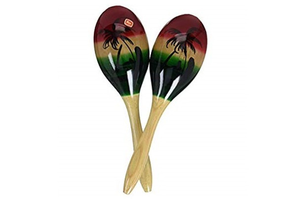 Hohner Tri-Color Wood Maracas - together