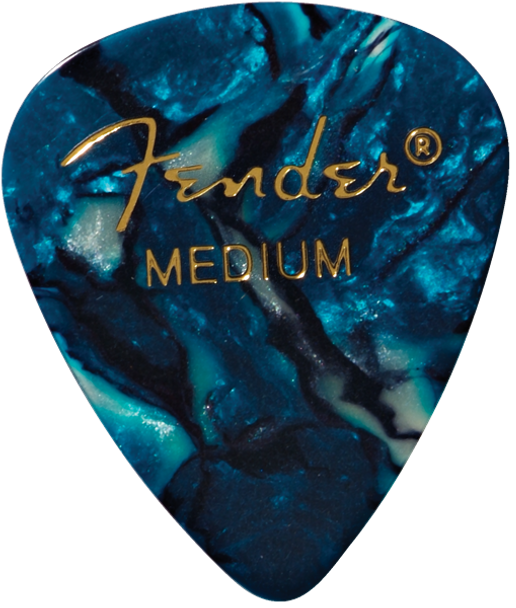 Fender 351 Medium Ocean Turquoise Guitar Picks - 12 Pack