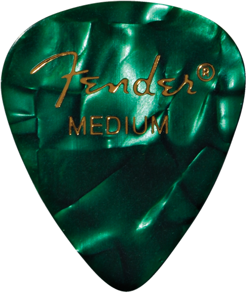 Fender 351 Medium Green Moto Guitar Picks - 12 Pack