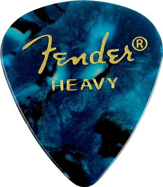 Fender 351 Heavy  Ocean Turquoise Guitar Picks - 12 Pack